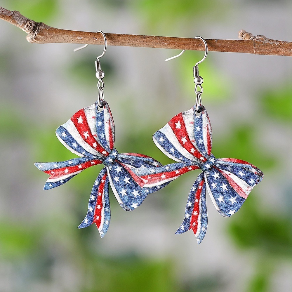 Patriotic Bow Earrings